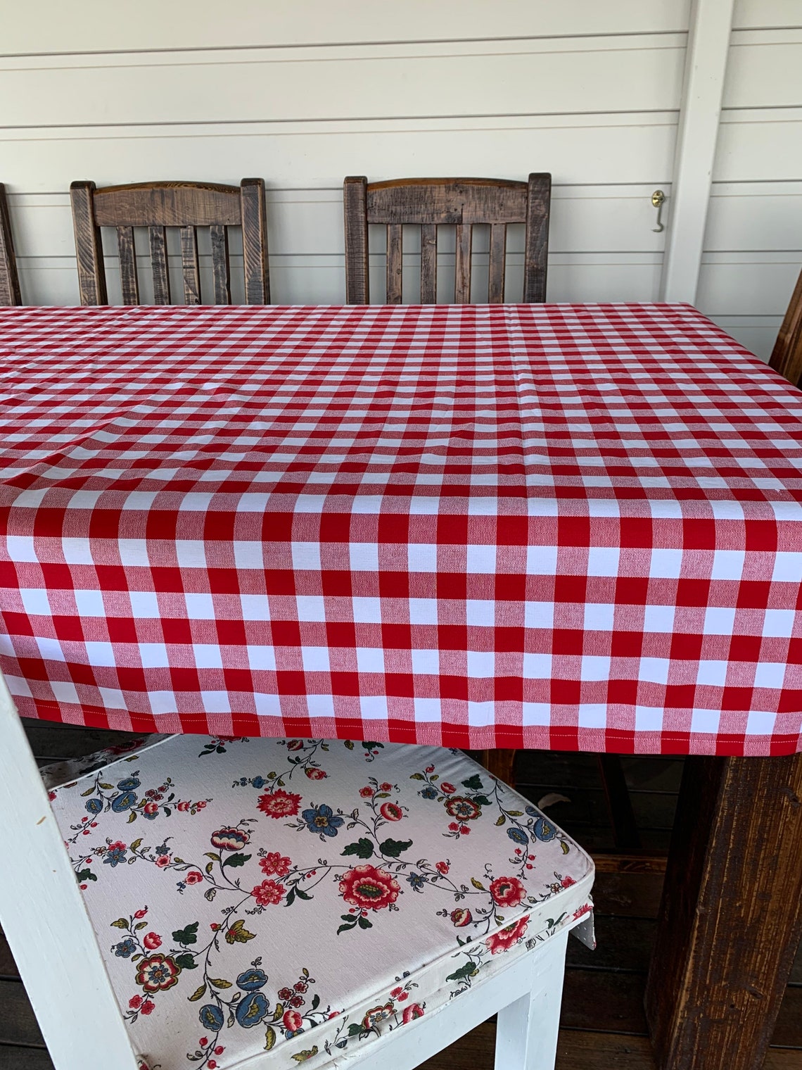 Gingham Tablecloth Etsy