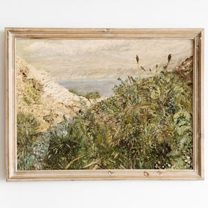 Israel wall art oil painting print, Israeli landscape printable art, Lake of Galilee Vintage artwork, Israel art,  Nature digital prints