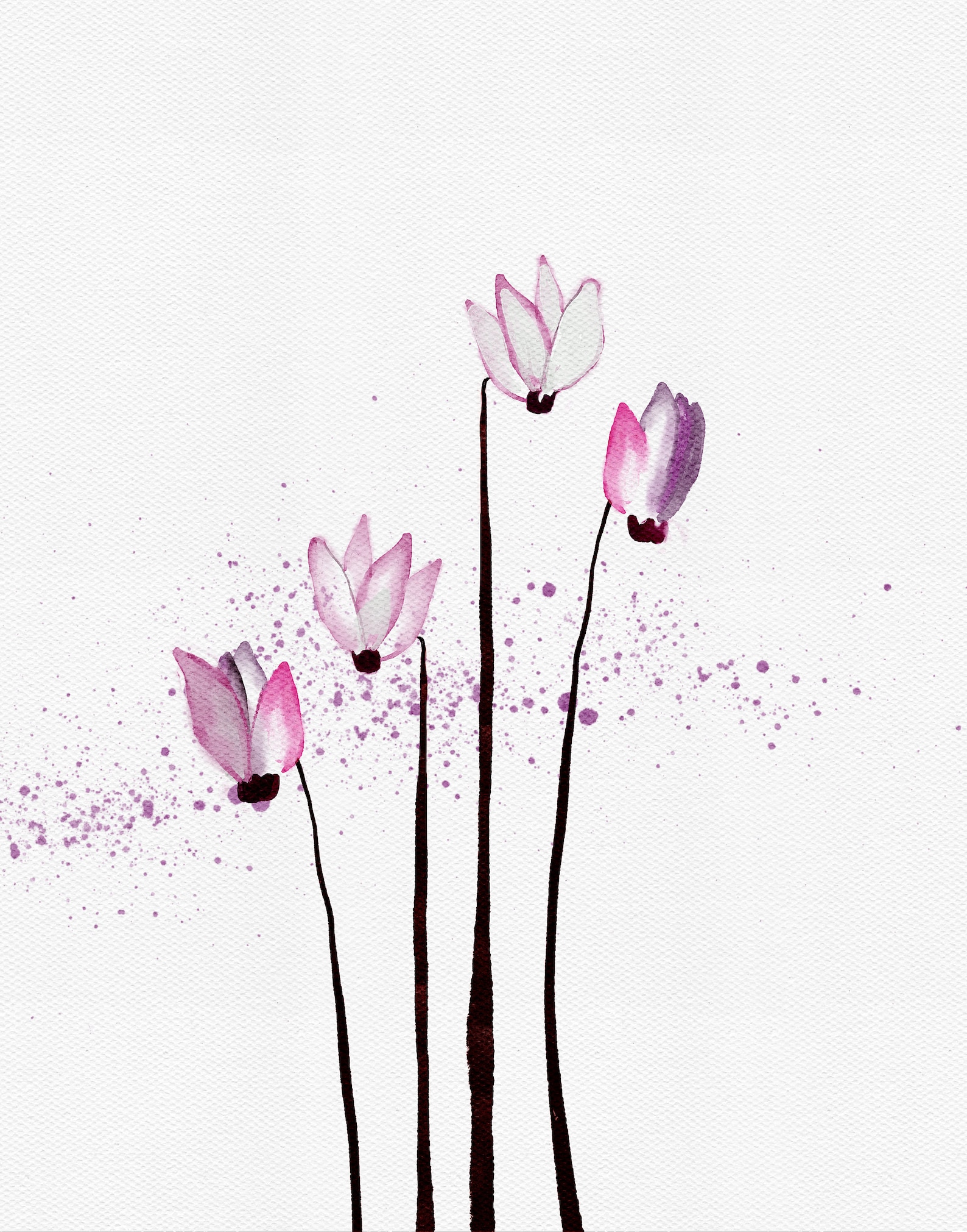 Minimalist Flowers Prints Set of 3 Printable Gallery Wall Art - Etsy