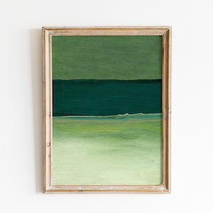 Emerald Green Wall Art Abstract Acrylic Painting Printable Modern Wall Decor Living Room BOHO Prints Green Downloadable Minimalist Art