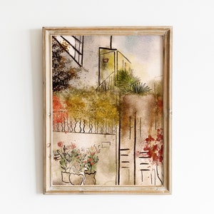Tel-Aviv House Painting Israel Landscape Urban Print Watercolor Colorful Printable Art Israeli City Artwork Downloadable Handmade Gifts
