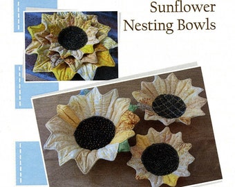 Sunflower Nesting Bowls from Poorhouse Quilt Designs