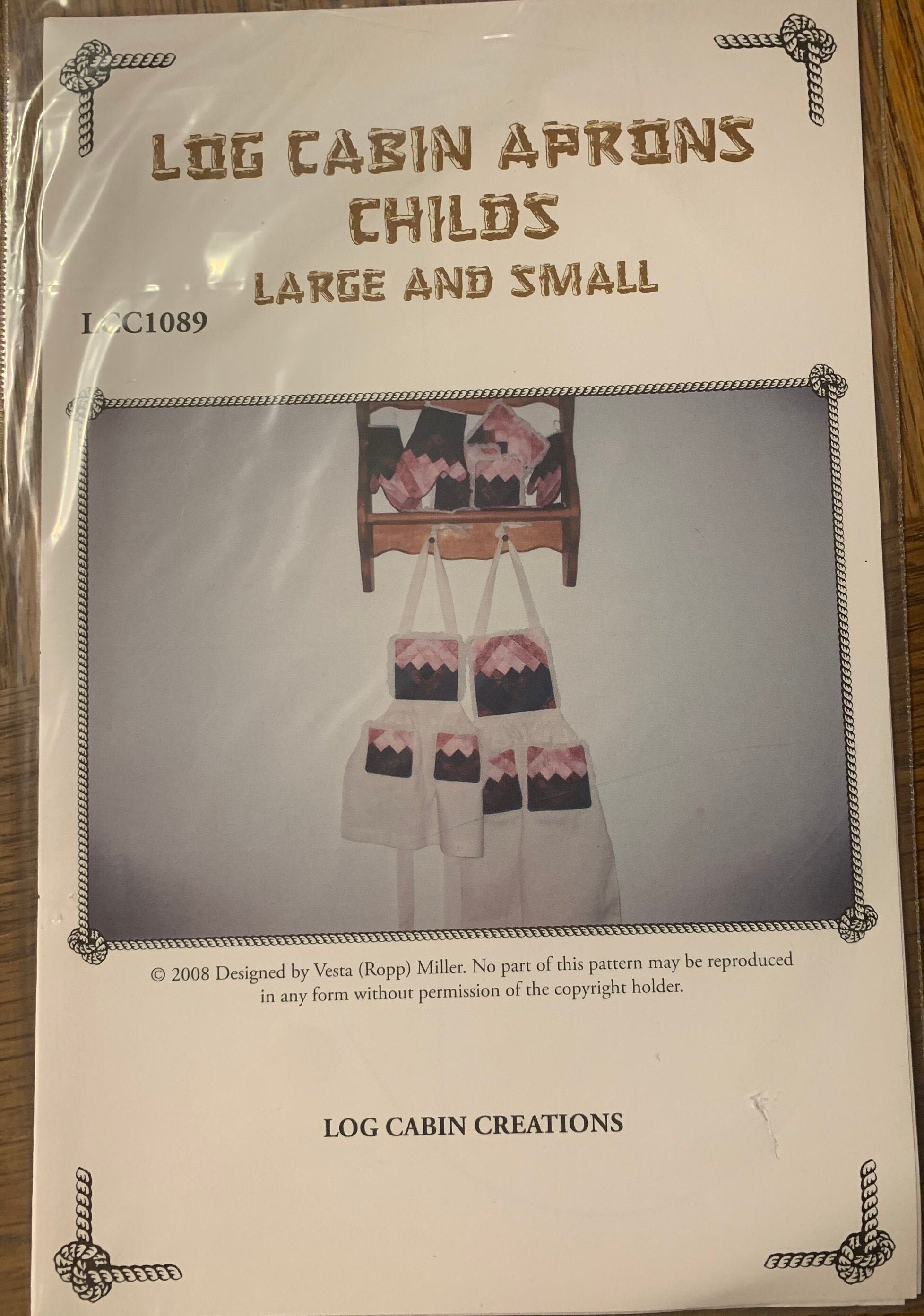 Log Cabin Aprons Childs Grande y Pequeño de Log Cabin Etsy España