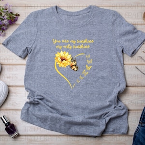 You are my sunshine sunflower/butterfly PNG Digital Download