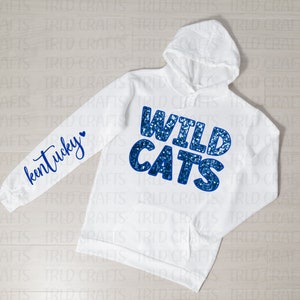 Faux Embroidery/Sequin KY Wildcats PNG Digital Download