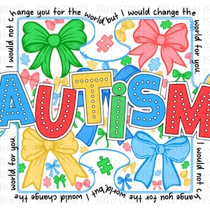 Autism Puzzle Autism Coquette Ready to Press DTF Transfer