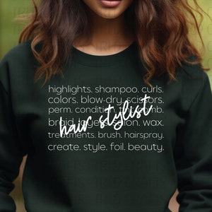 Hair Stylist Words Description PNG Digital Download