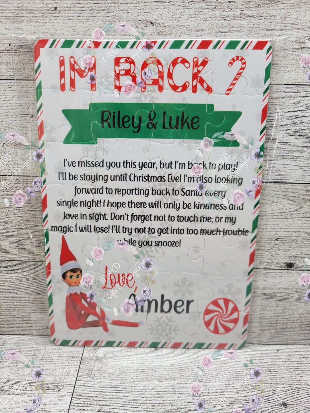 Personalized Elf Arrival Puzzle - Etsy