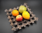 Metal Fruit basket Fruit Tray Wrought Iron Table Bowl Tableware Housewarming gift Black and Golden Blacksmit made 100 handmade