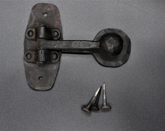 Wrought iron made forged door knocker, black, old look, 100 % handmade