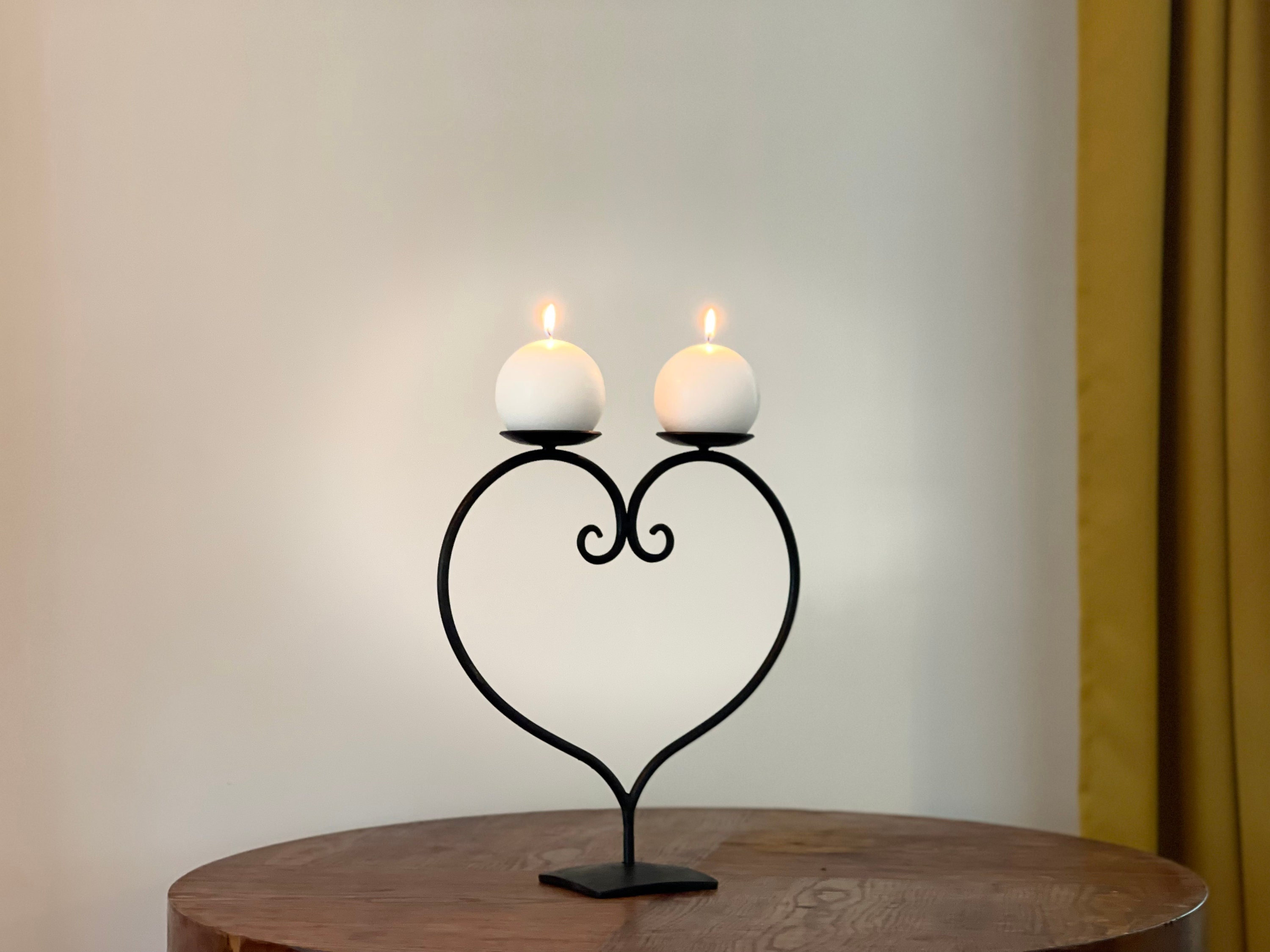 Forged Heart Style Type Candlestick. Anniversary Gift. Forged - Etsy