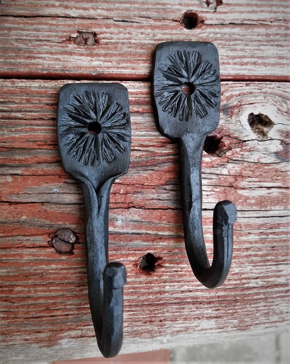 Black wrought sales iron wall hooks