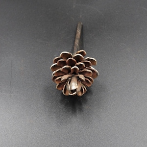 Hand Forged Iron Pine Cone  Metal Ornamental Art Unique GIft Mothers Day Valentine&#39;s Christmas