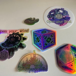 Holographic Psychedelic Sticker Bundle! - TRIPPY EVERYTHING - Original Fractal Artwork