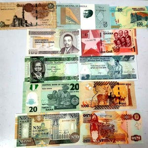 Lot 10 PCS Different Africa Banknotes from 10 African Countries Original Foreign Currency UNC Notes Rare set