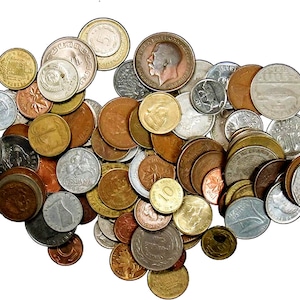 100 PCS All Different Original Foreign World Coins from 35+ Countries Collection set lot