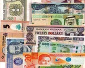 50 PCS Different World Banknotes Bundle from 50 Countries UNC