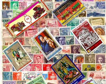 世界各国の異なる三角形切手50枚セット（希少品） - Etsy 日本