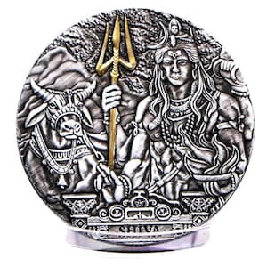 Universe Gods of the world Shiva 1Oz Huge Elizabeth II Brass Challenge Coin