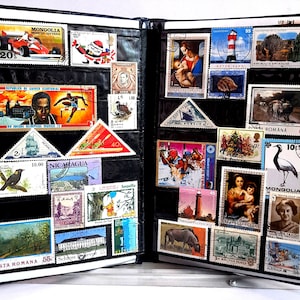 Briefmarken-Album + 100 Verschiedene Alle Große Sonderbriefmarken Weltweit Seltene Menge