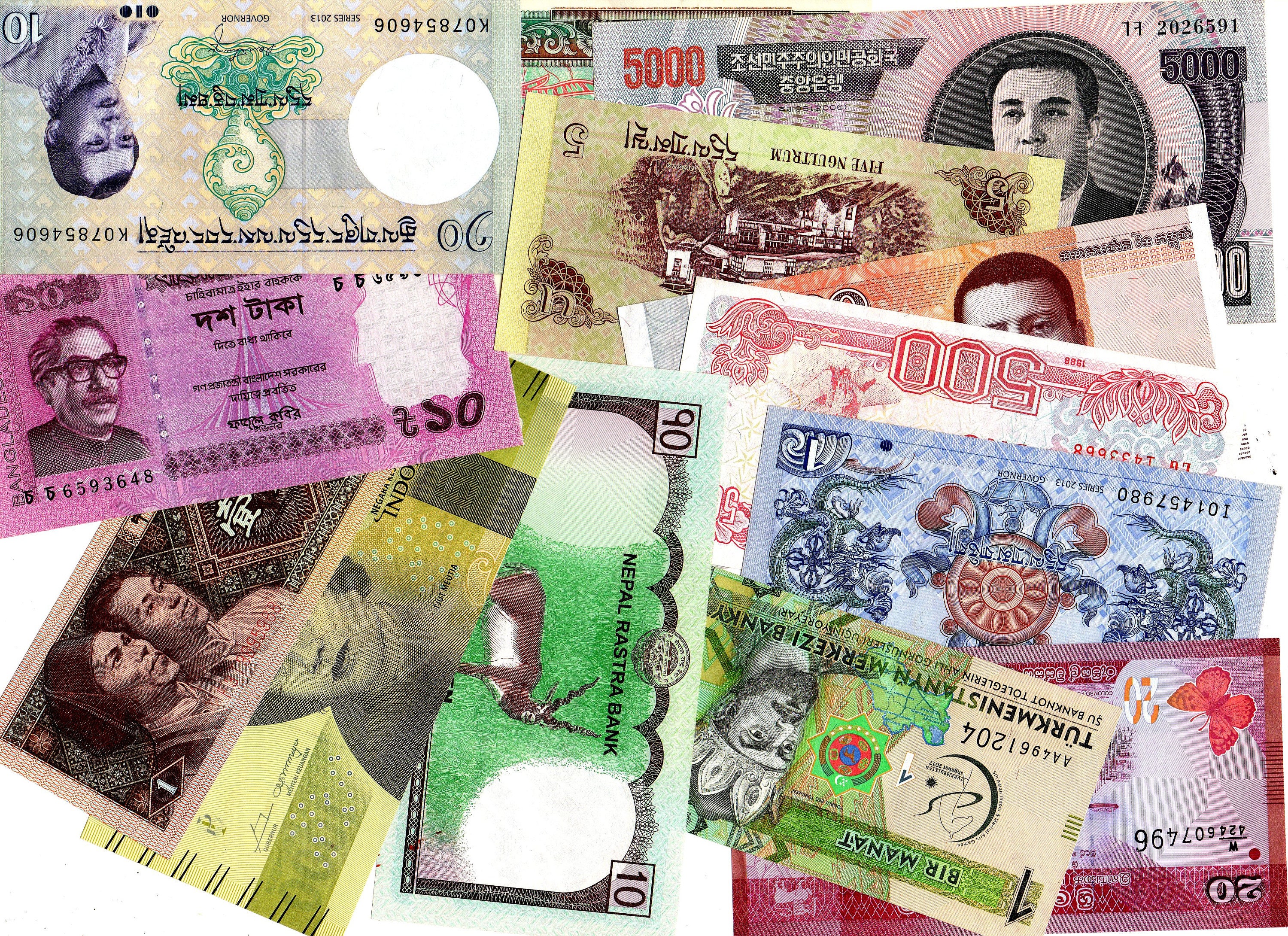 Lot 50 PCS Different Asia Africa Europe Foreign Currency Banknotes ...