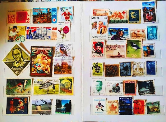 100 Pcs Different World Stamps 100 Countries Rare Used Vintage