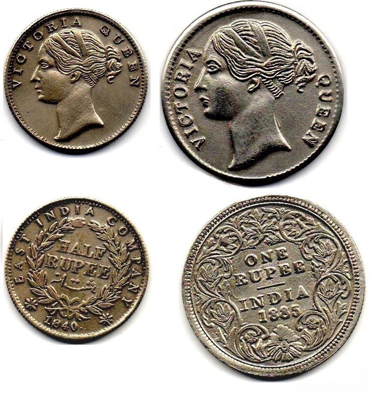 1835年 イギリス領インド 1ルピー ウィリアム 1V アンティーク 再鋳造
