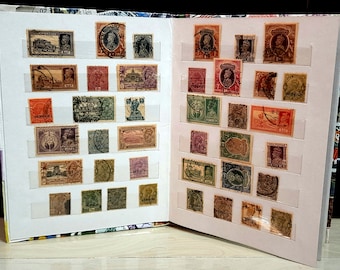 Briefmarken-Album + 100 STK Alle Verschieden Alte Antike Original British India 1837 - 1947 Extrem Seltenes Victoria Edward George Anna Collection Set