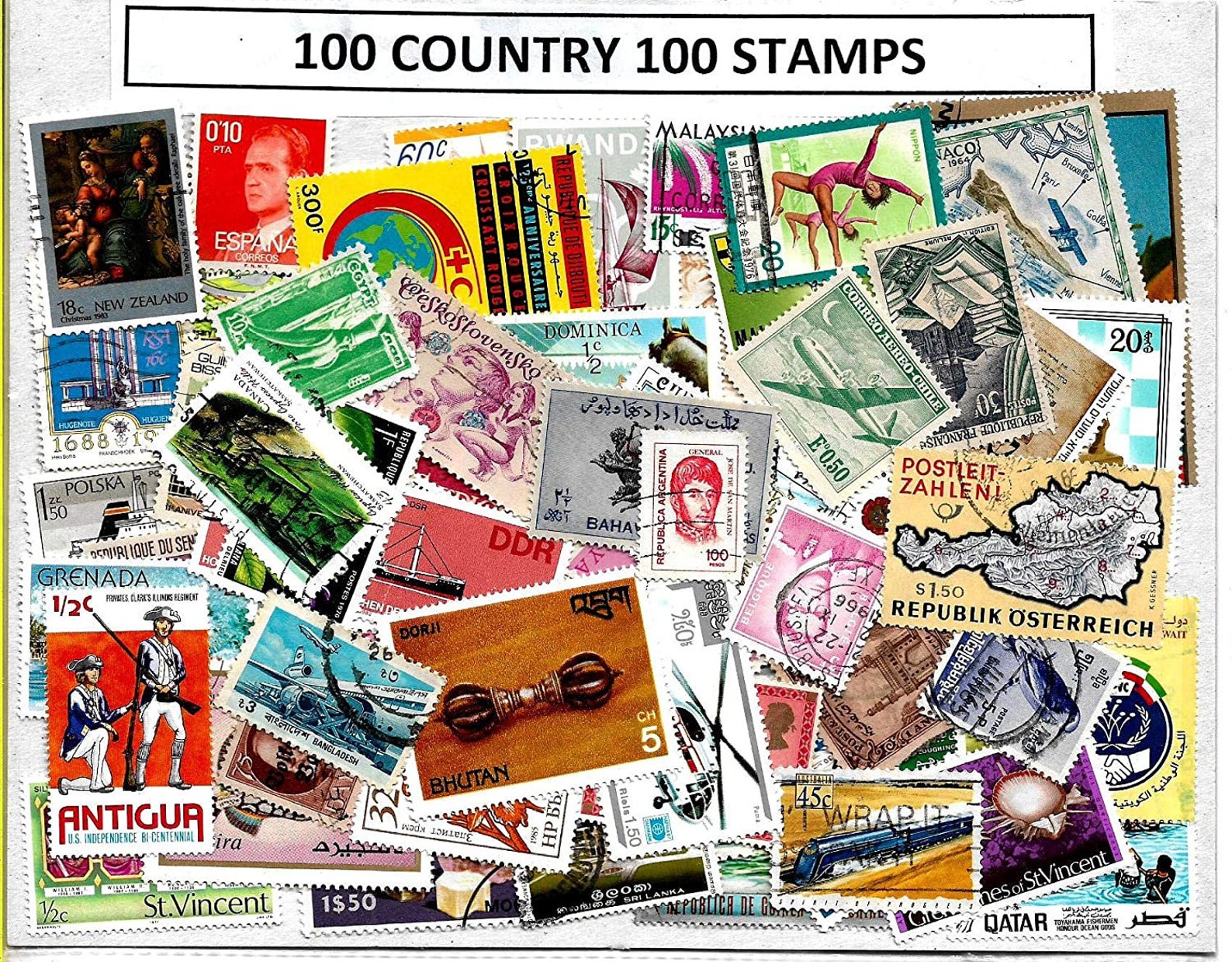 1000 Different World Stamps From Foreign Countries Rare Collection Pack ...