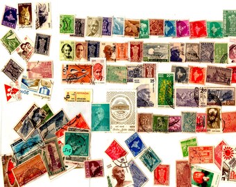 インド発行の大型記念切手50枚セット（希少なヴィンテージ・歴史的