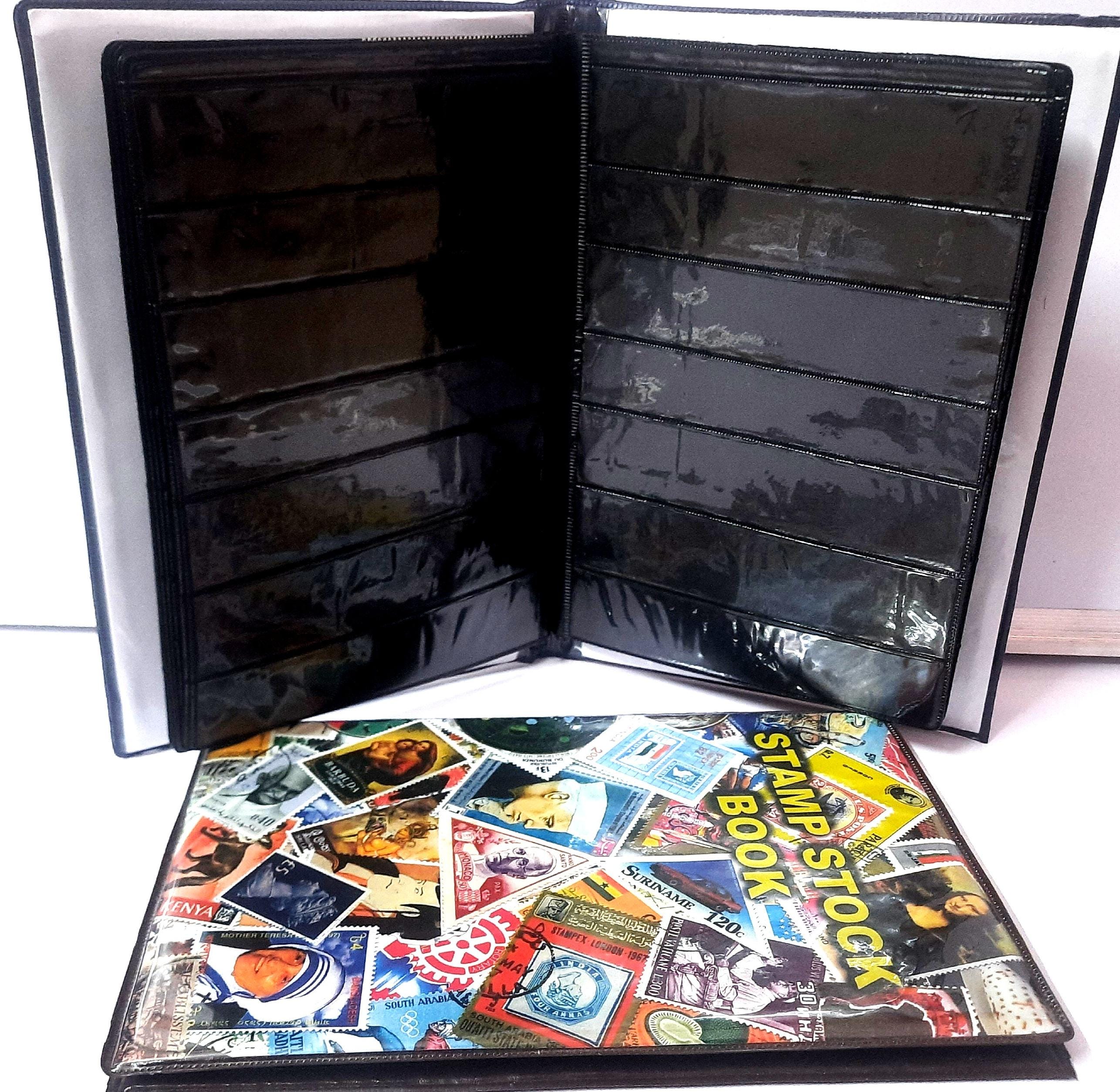 Álbum SAFE Para Sellos – 60 Páginas Y Tiras De Papel Cristal, Formato 230x305 Mm, Diseño Nostálgico (Rojo)