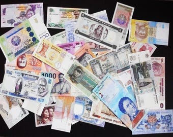 50 PCS Different World Banknotes Bundle from 50 Countries UNC