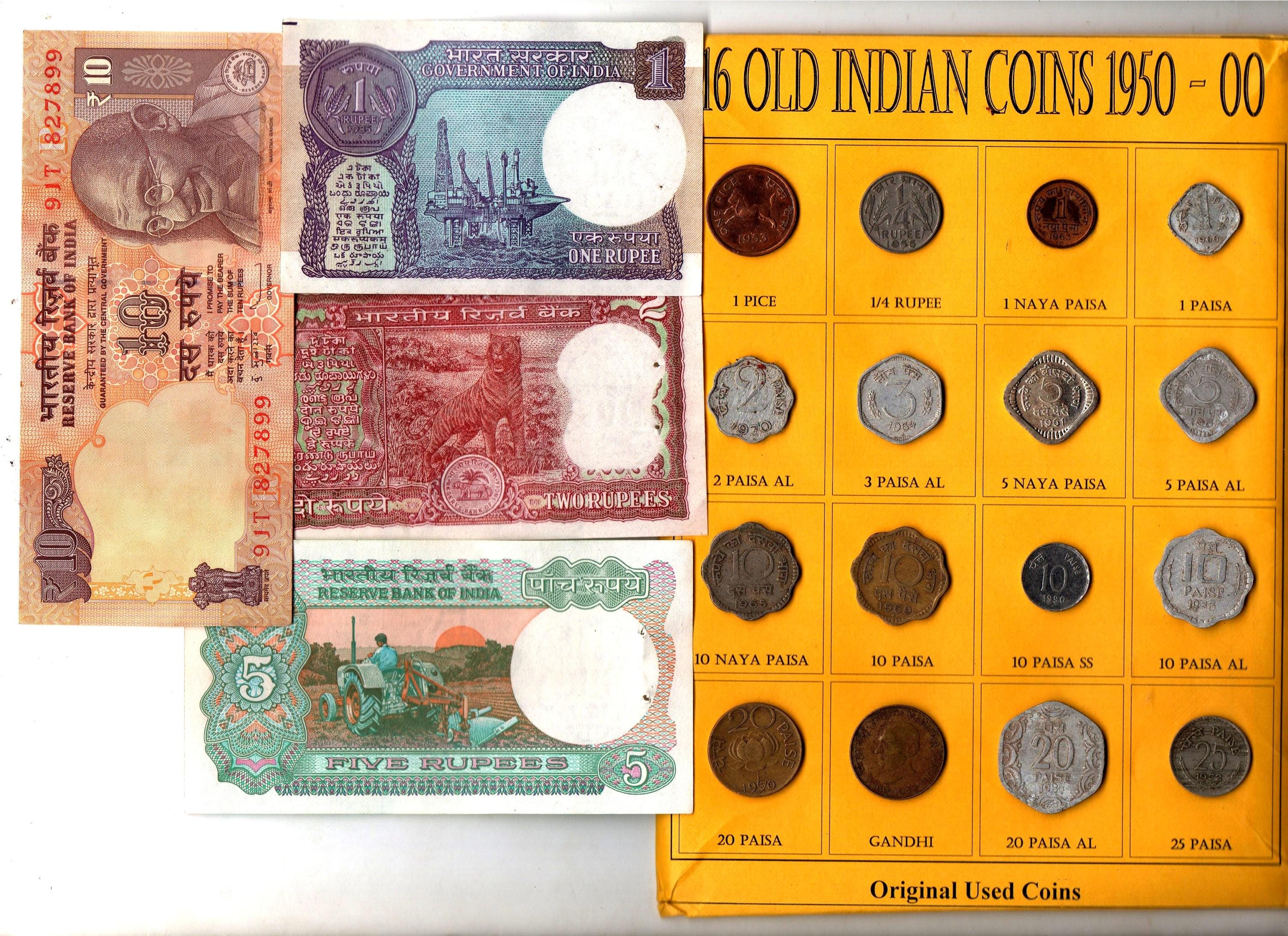 ロット 16 PCS インド ヴィンテージ パイセ パイス ルピー 希少