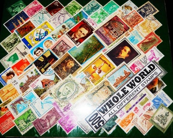 海外の様々な世界の切手1000枚 希少コレクションパック - Etsy 日本
