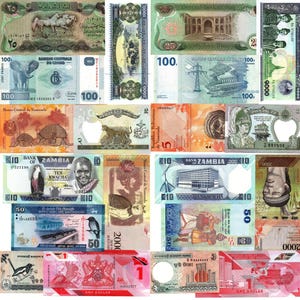 Lot 10 PCS Different Animals and Birds on Banknotes Original Authentic World wide Countries Currency Notes