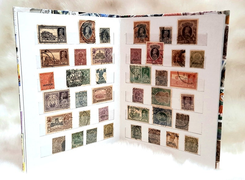 Stamp Album 100 Different Old Antique Original British India 1837 stamp-album-100-different-old-antique-original-british-india-1837
