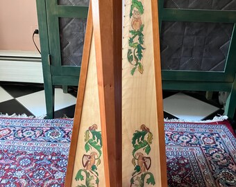 Handprinted Harp Decals, Mystical Creatures Soundboard Decor