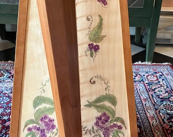 Hand Painted Violet Harp Decals, Customizable Vinyl Design
