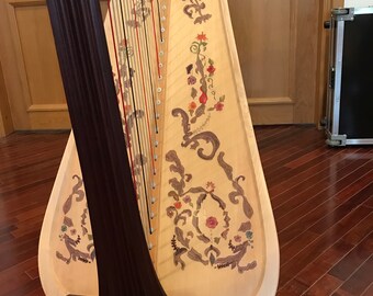 Grey Gardens Harp Decals - Customizable Vinyl Cling