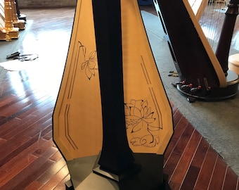 Floating - Hand Painted Harp Soundboard Decal