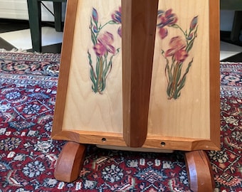 Lavender Haze Harp Decals, Hand Painted Floral Soundboard Decoration