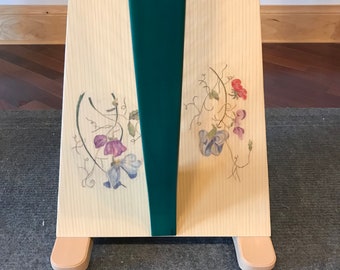 Sweet Pea Harp Decals, Hand-Painted Floral Soundboard Stickers