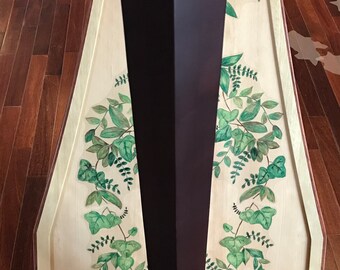 Handmade Green Mantle Harp Decal - Forest Vine Soundboard Cling