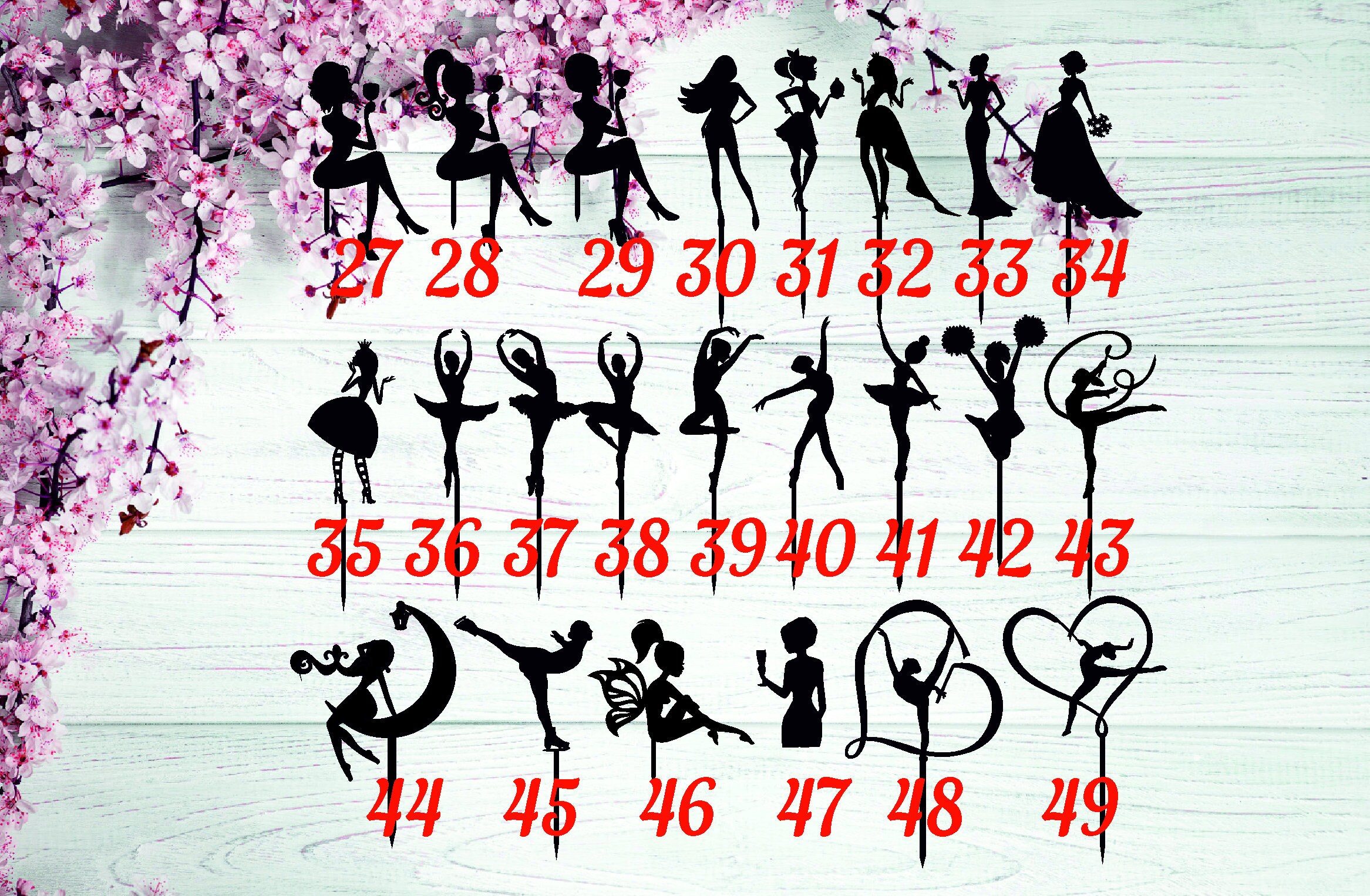 Download Sitting Girl Cake Topper Svg Girl Silhouette Topper Woman Etsy
