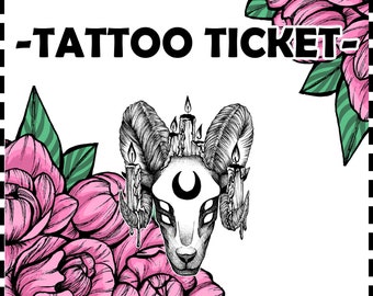 Tattoo Pass - Lisbeth Six Art - Tattoo Ticket - Digital Download - Tattoo Permission