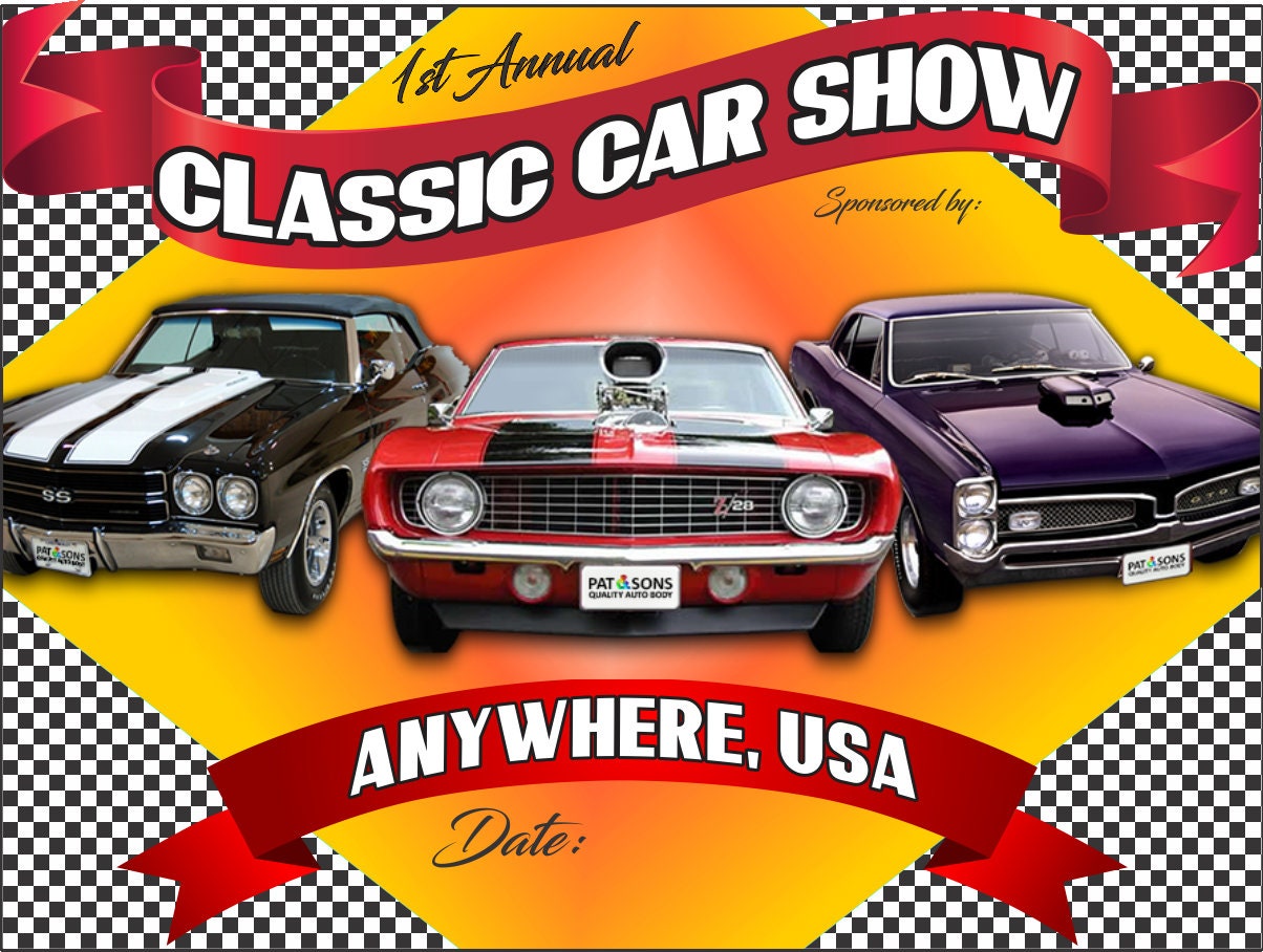 Car Show Dash Plaque Full Color Pack of 25 Etsy