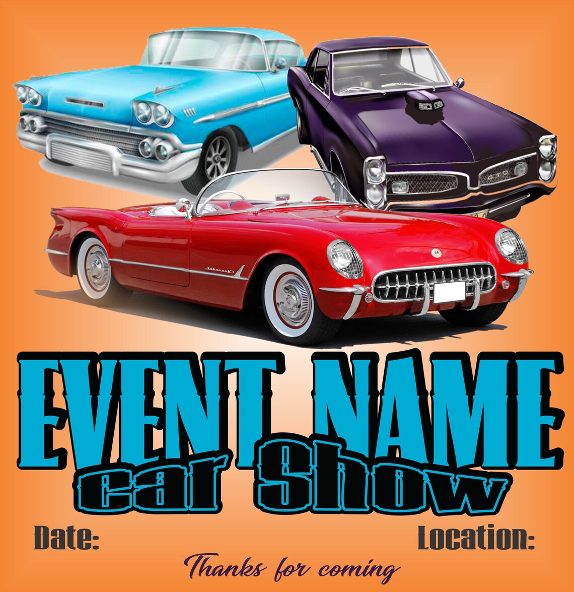 Car Show Dash Plaque Full Color Etsy
