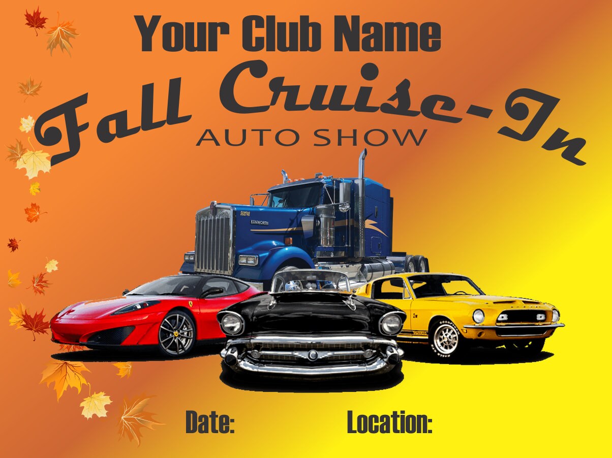 Car Show Dash Plaque Full Color Pack of 25 Etsy