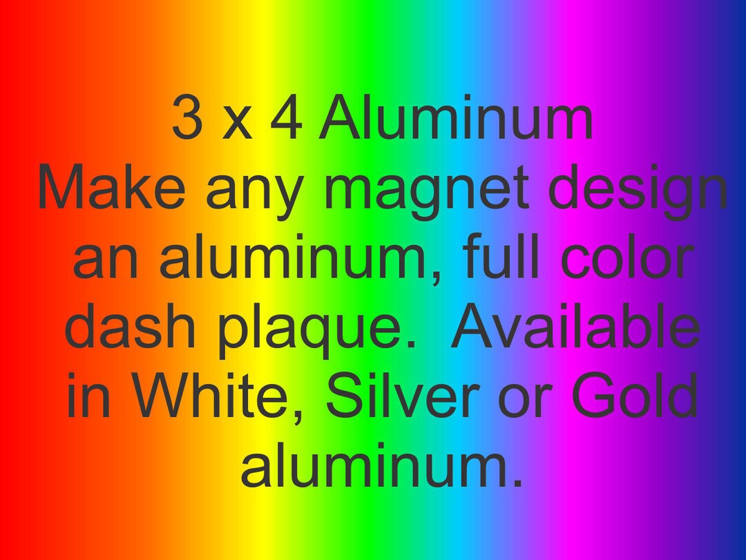 Aluminum Dash Plaques Pack of 20 Etsy