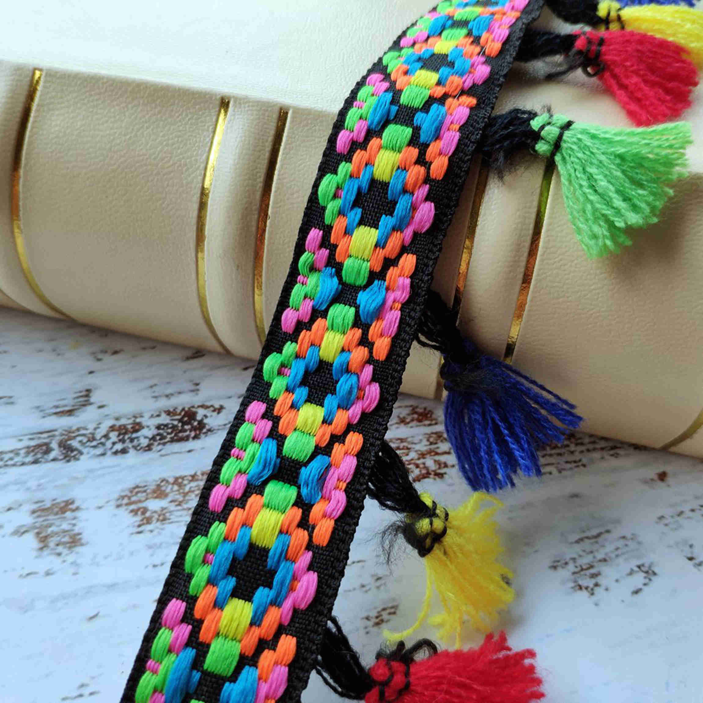 QUARKZMAN Fransenborte 5 Yards - Silbergraue Kettchenfransen Für DIY Näharbeiten